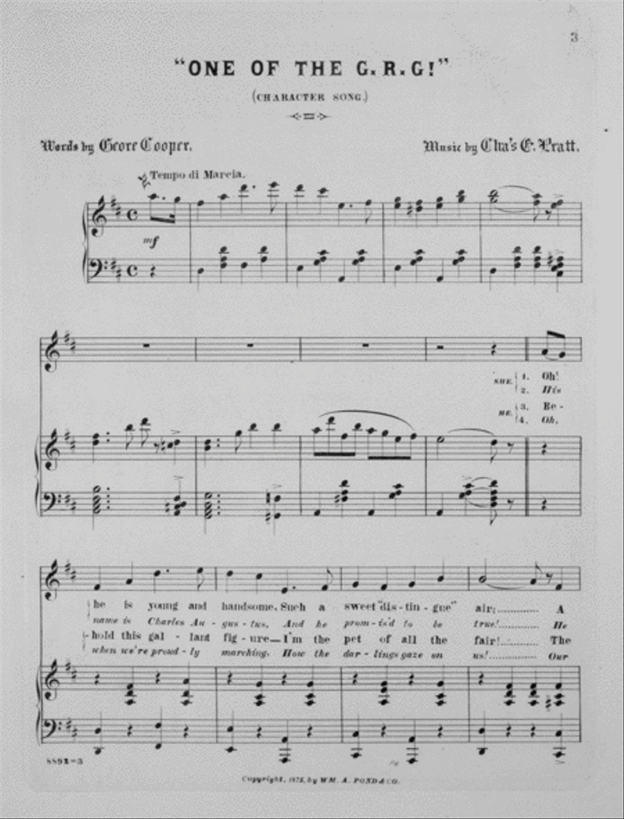 Songs of Le Grand. The Popular Character Delineator and Vocalist. One of the G.R.G Voice scores gallery preview page 2