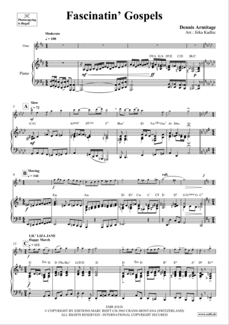 Fascinatin' Gospels Flute Solo scores gallery preview page 4