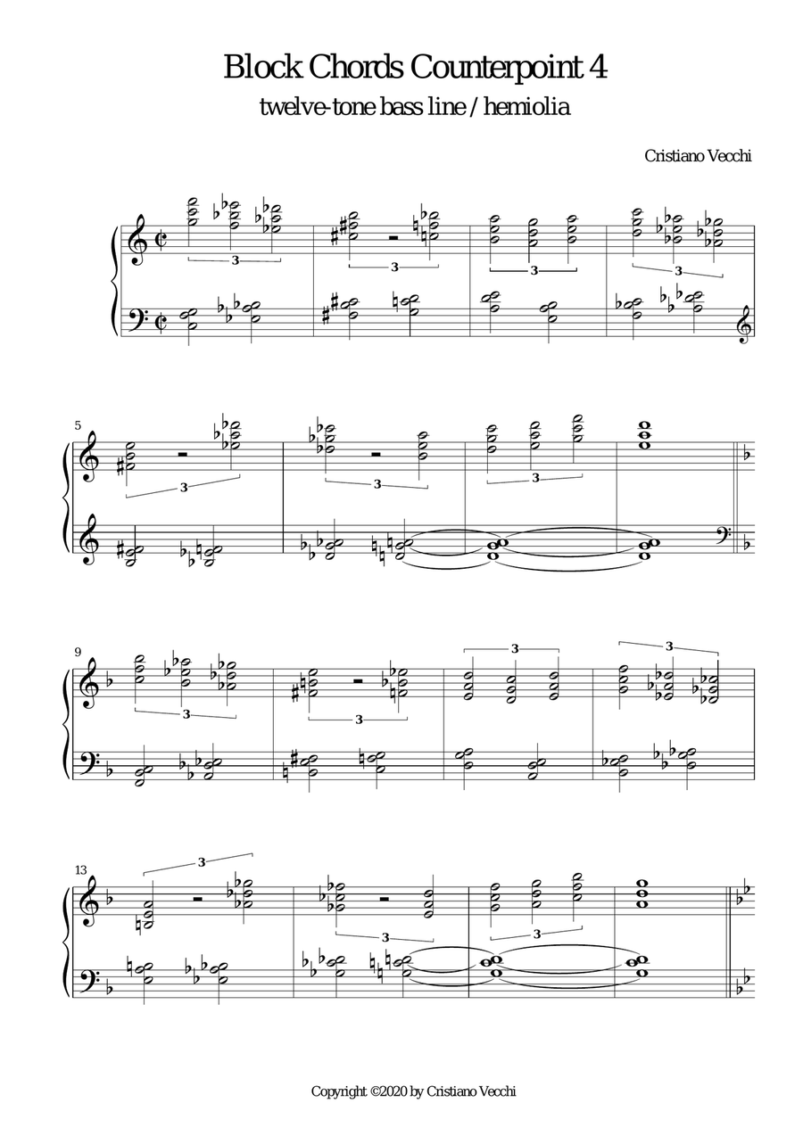 Block Chords Counterpoint 4 Piano Method scores gallery preview page 1