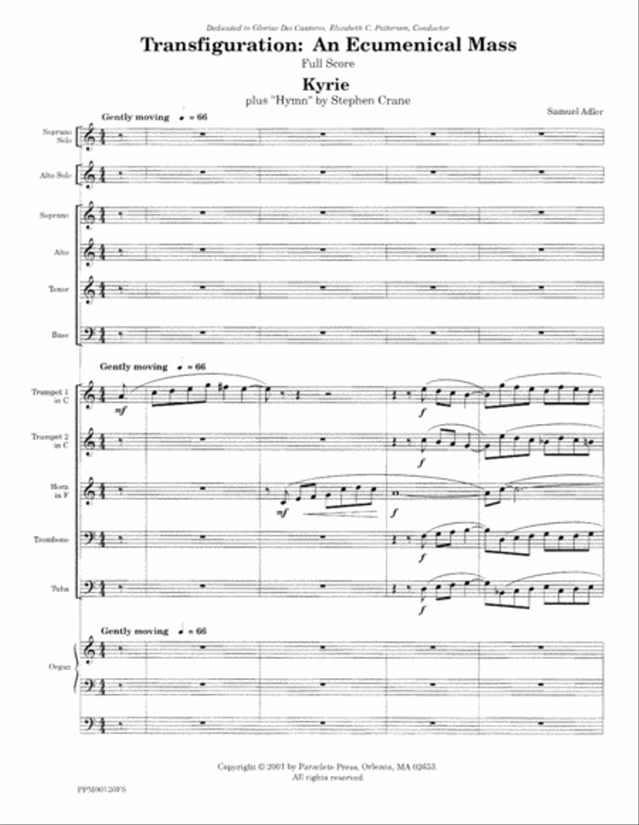 Transfiguration: An Ecumenical Mass - Full Score