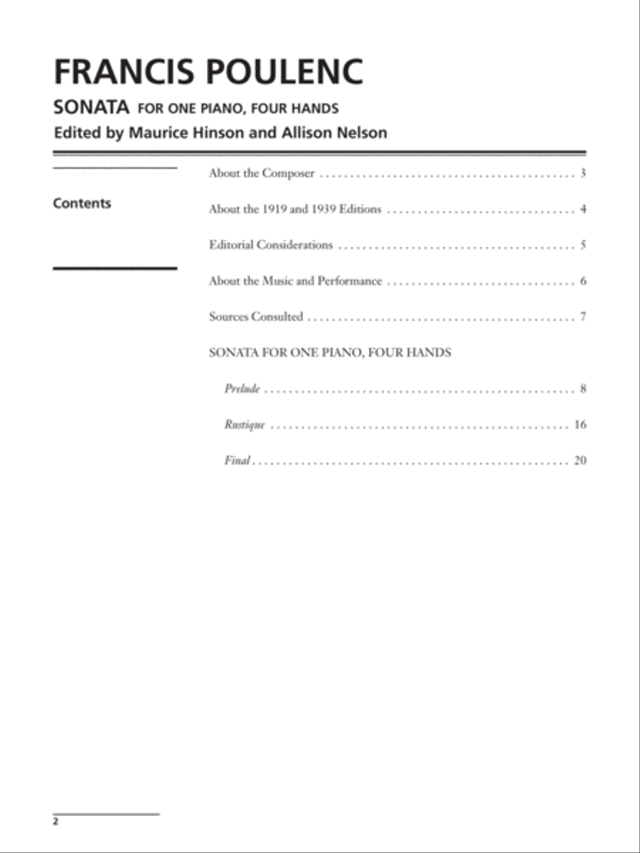 Poulenc -- Sonata Small Ensemble scores gallery preview page 2