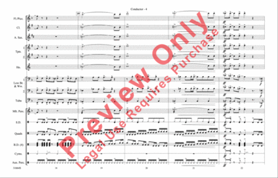 Immigrant Song (score only) Marching Band scores gallery preview page 5