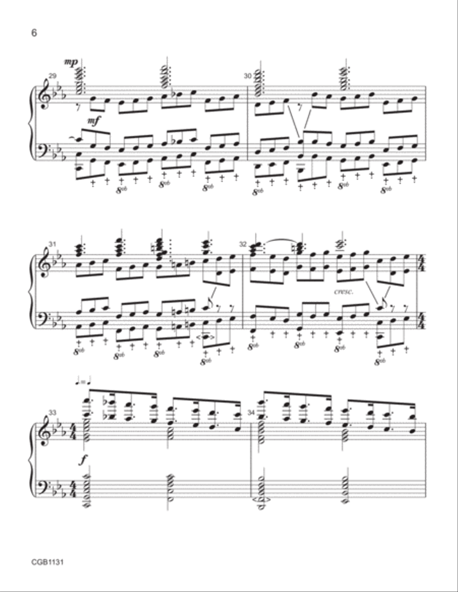 Passacaille (5-7 octaves) Handbell Choir scores gallery preview page 6