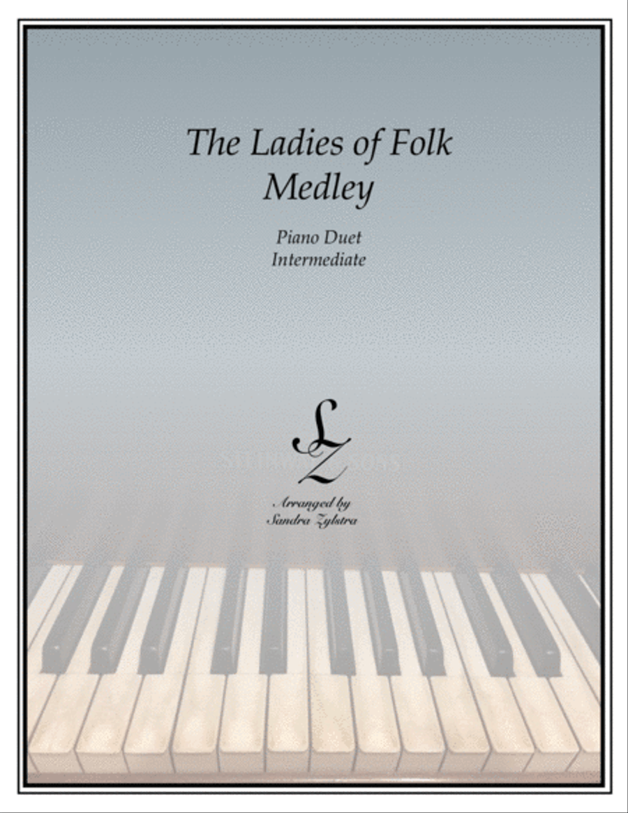 The Ladies of Folk Medley (1 piano, 4 hand duet) Piano Method scores gallery preview page 1