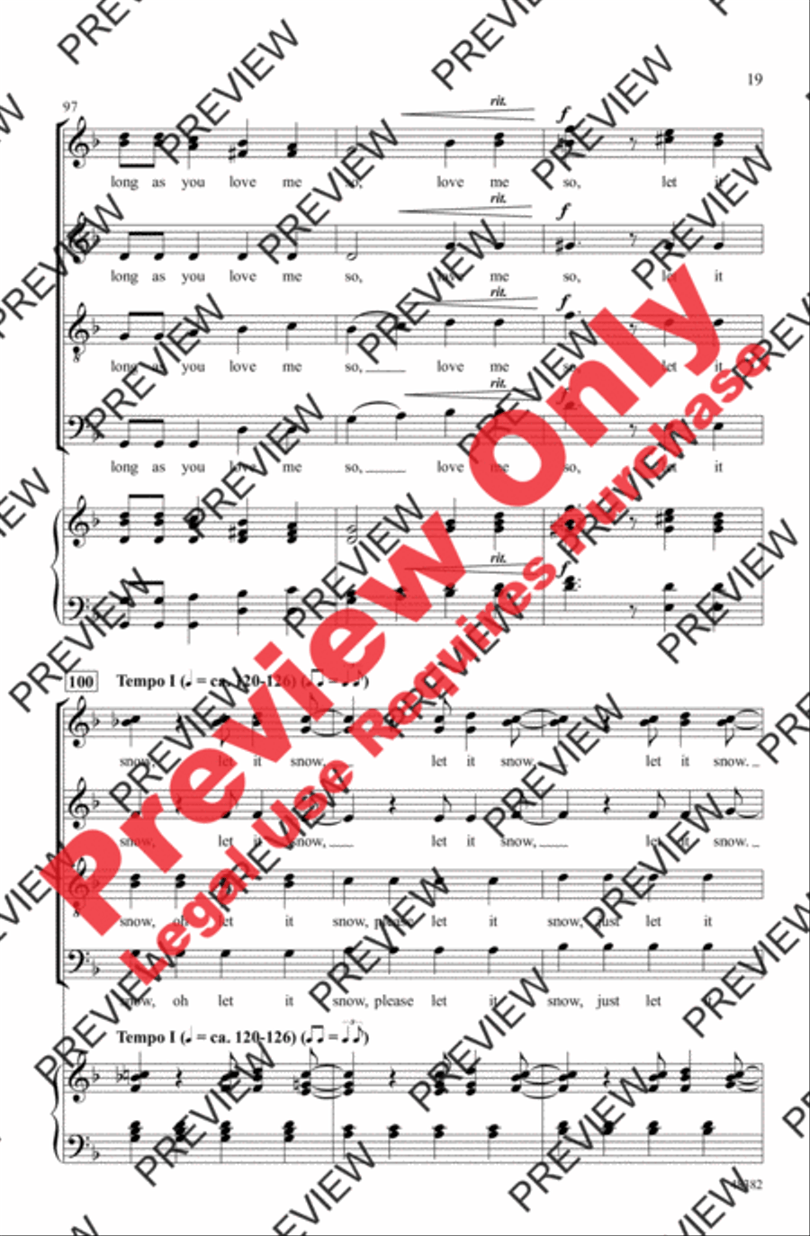 Let It Snow! Let It Snow! Let It Snow! 4-Part scores gallery preview page 19