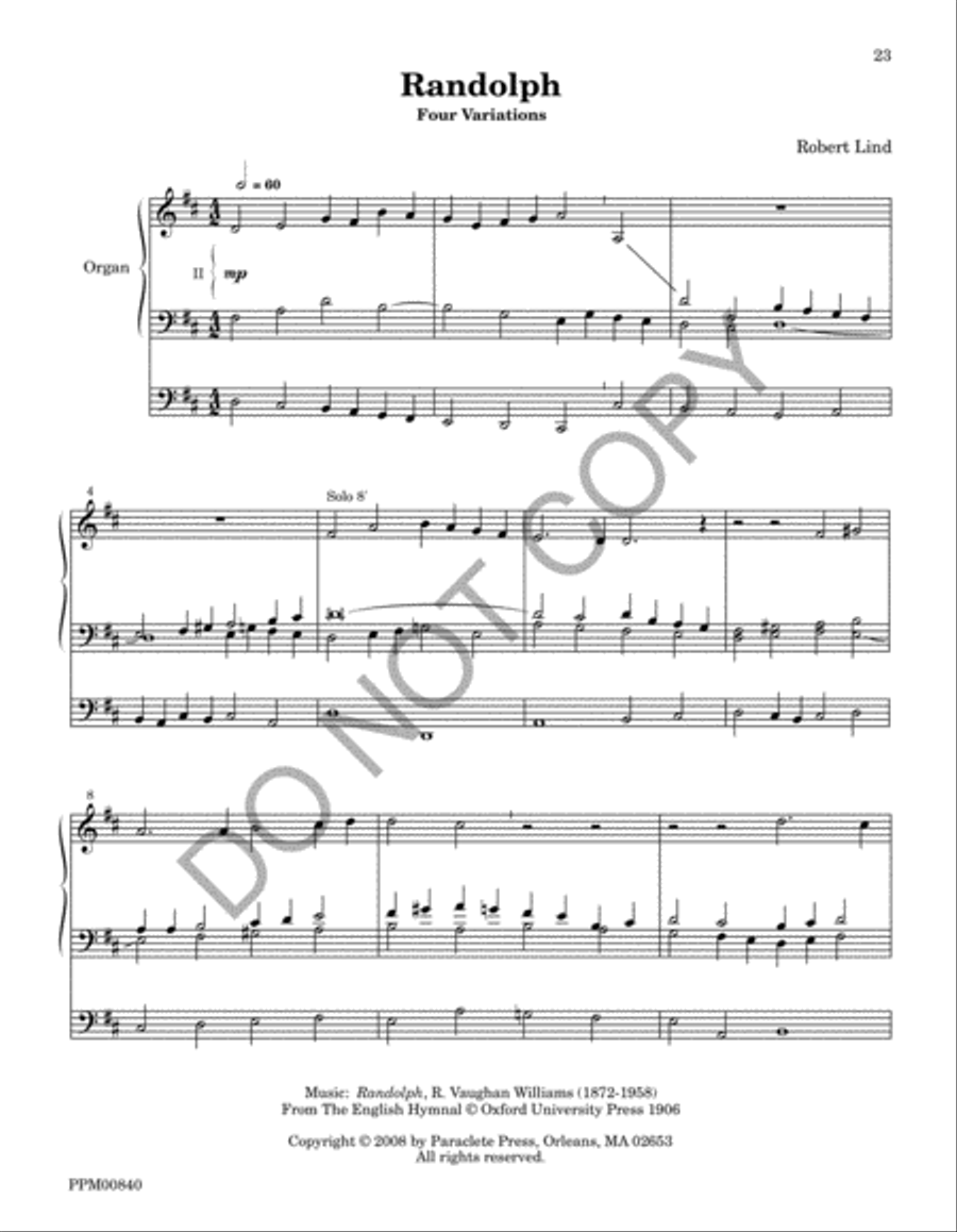 I Sing the Almighty Power of God: Organ Voluntaries on the Hymn Tunes of Ralph Vaughan Williams Volume III Organ scores gallery preview page 26