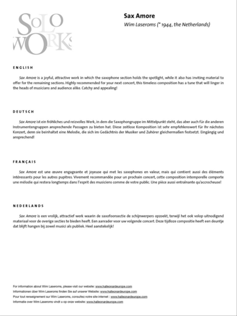 Sax Amore Concert Band scores gallery preview page 3