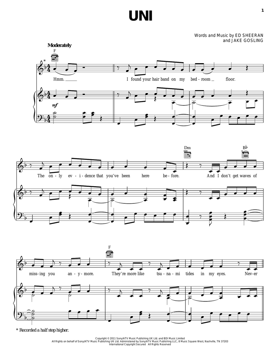 U.N.I. Acoustic Guitar scores gallery preview page 1