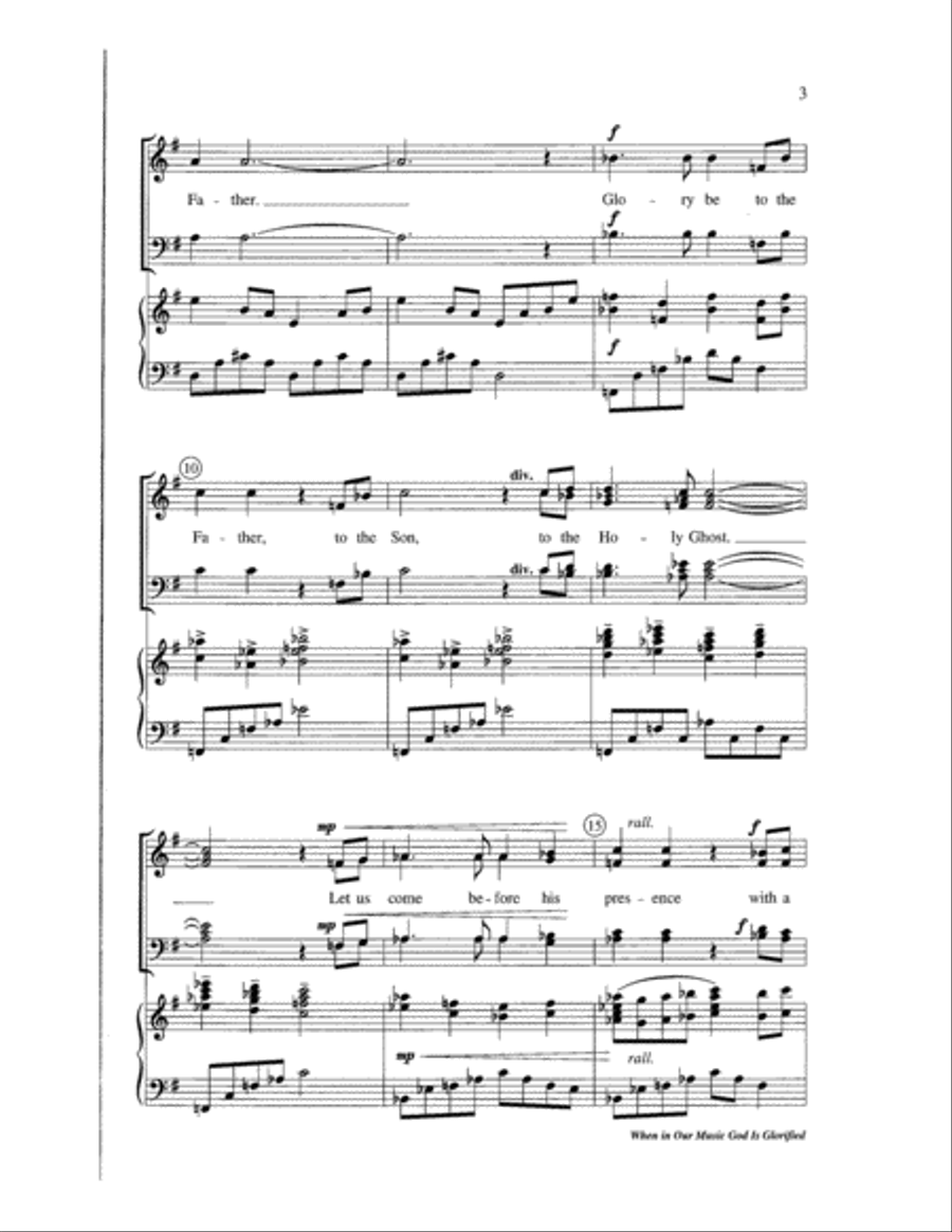 When in Our Music God Is Glorified 4-Part scores gallery preview page 3