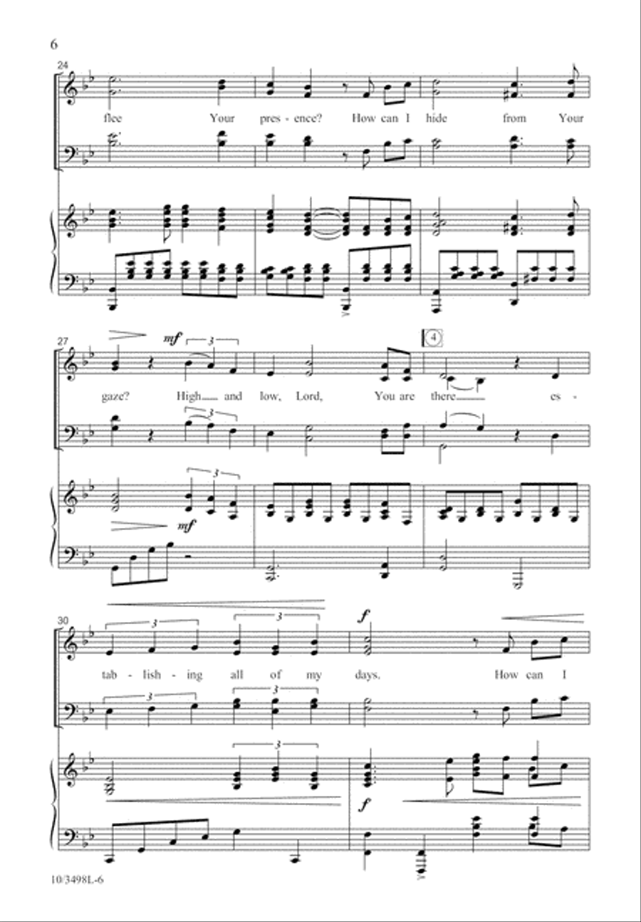 You Knew Me, Lord 4-Part scores gallery preview page 7