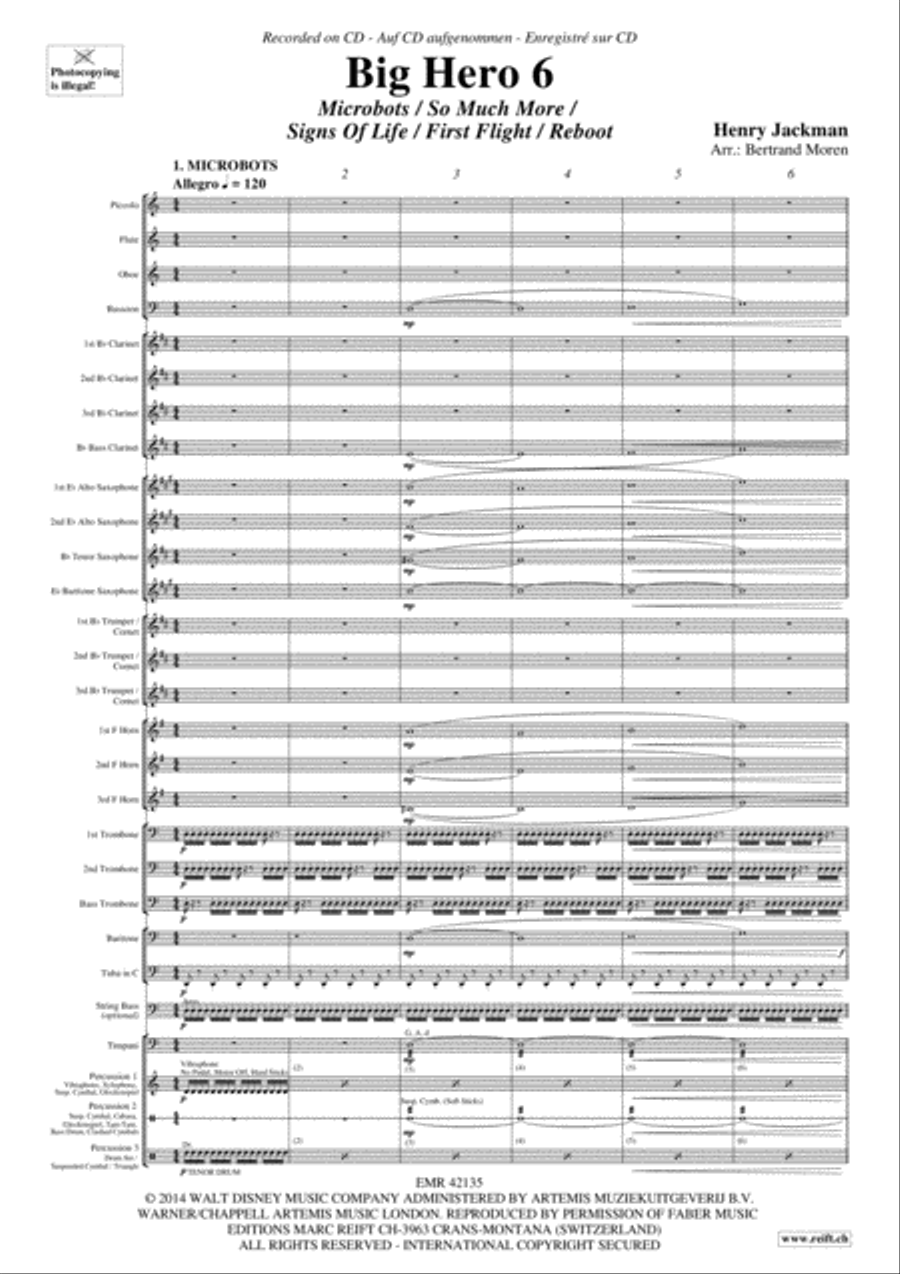 Big Hero 6 Big Hero 6 Concert Band scores gallery preview page 3