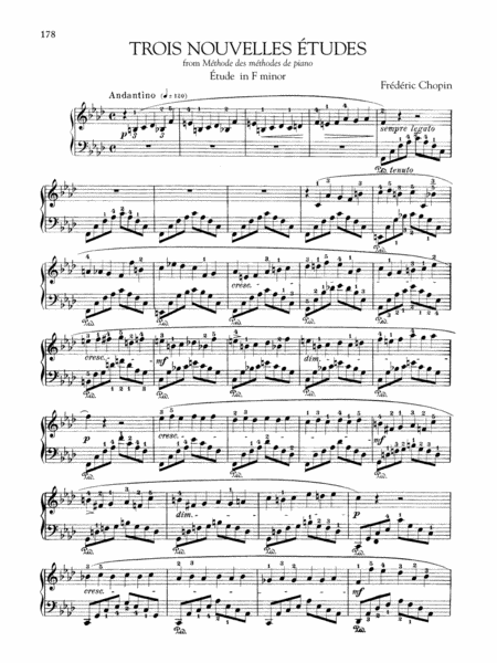 Etude in F minor, from Trois Nouvelles Etudes from Methode des methodes de piano