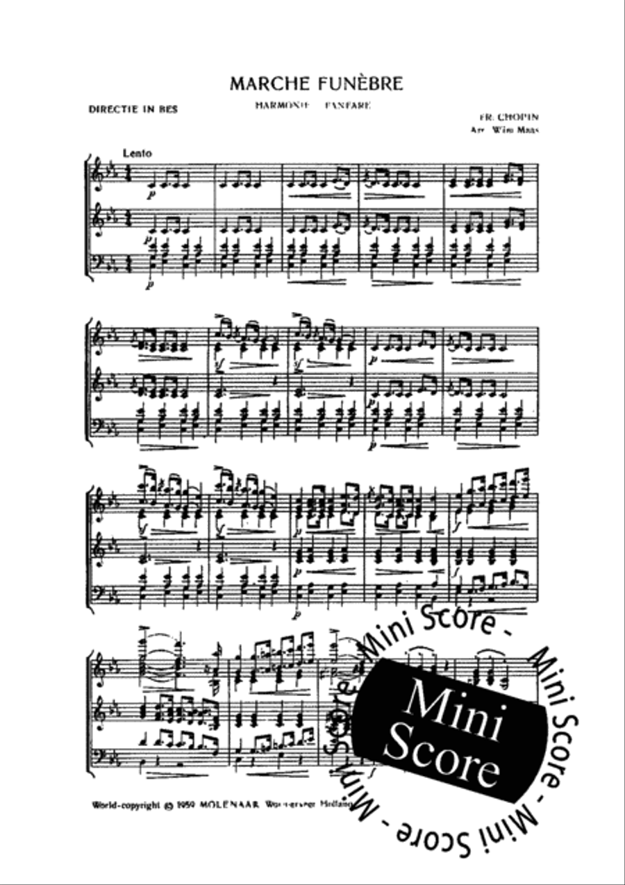 Marche Funebre Fanfare Band scores gallery preview page 4