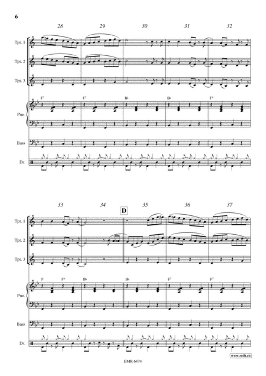 Tico Tico Trumpet Trio scores gallery preview page 6