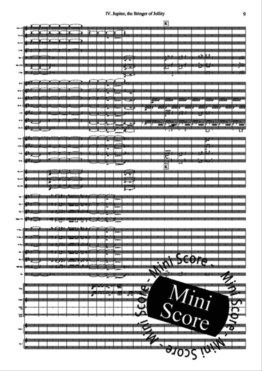 The Planets Concert Band scores gallery preview page 73
