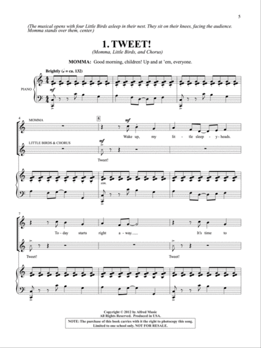 Tweet! Unison Choir scores gallery preview page 3