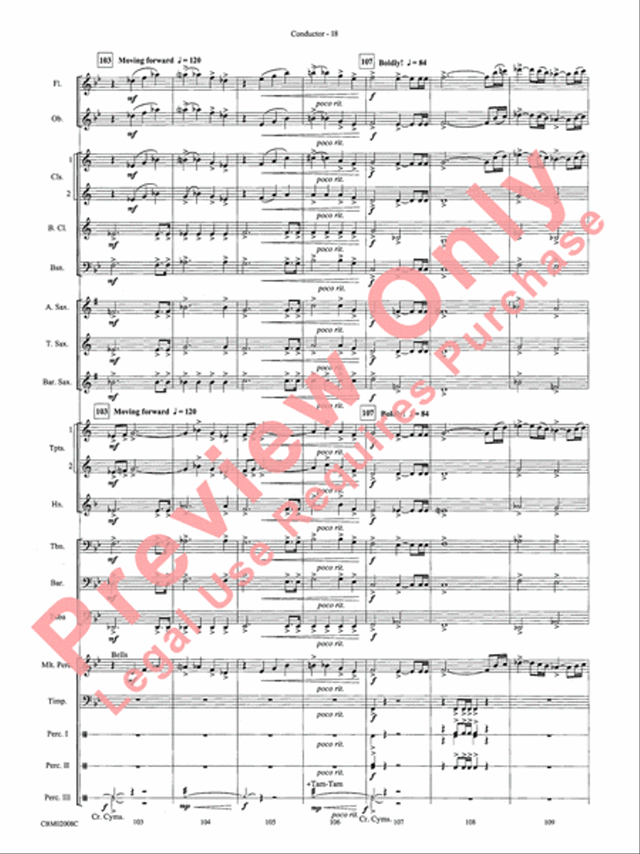 The Lord of the Rings: The Fellowship of the Ring, Highlights from Concert Band scores gallery preview page 20