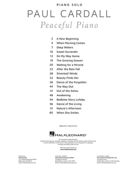 Paul Cardall – Peaceful Piano