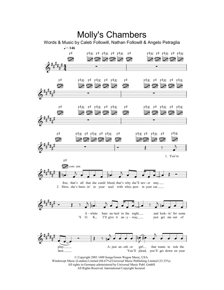 Molly's Chambers Piano scores gallery preview page 1