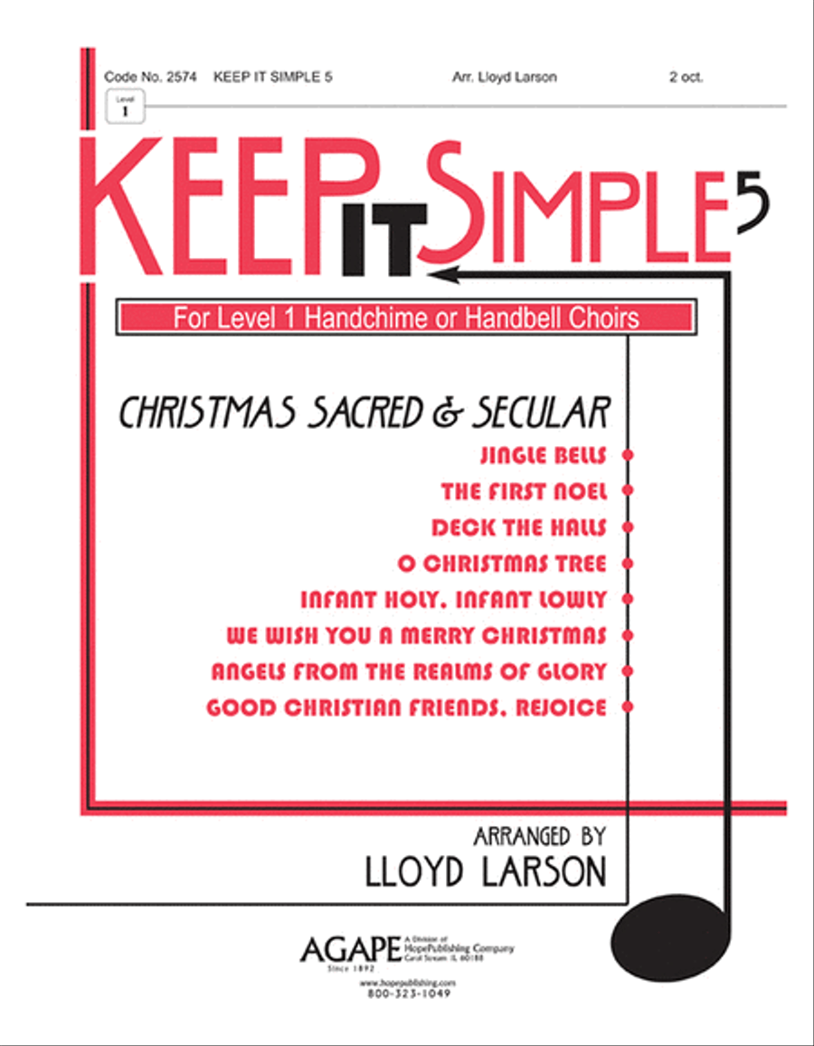 Keep It Simple 5 (Christmas Sacred and Secular) 2-Octaves scores gallery preview page 1