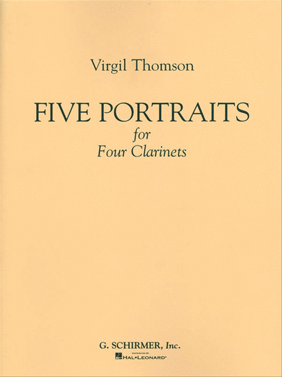 5 Portraits for 4 Clarinets Bass Clarinet scores gallery preview page 1