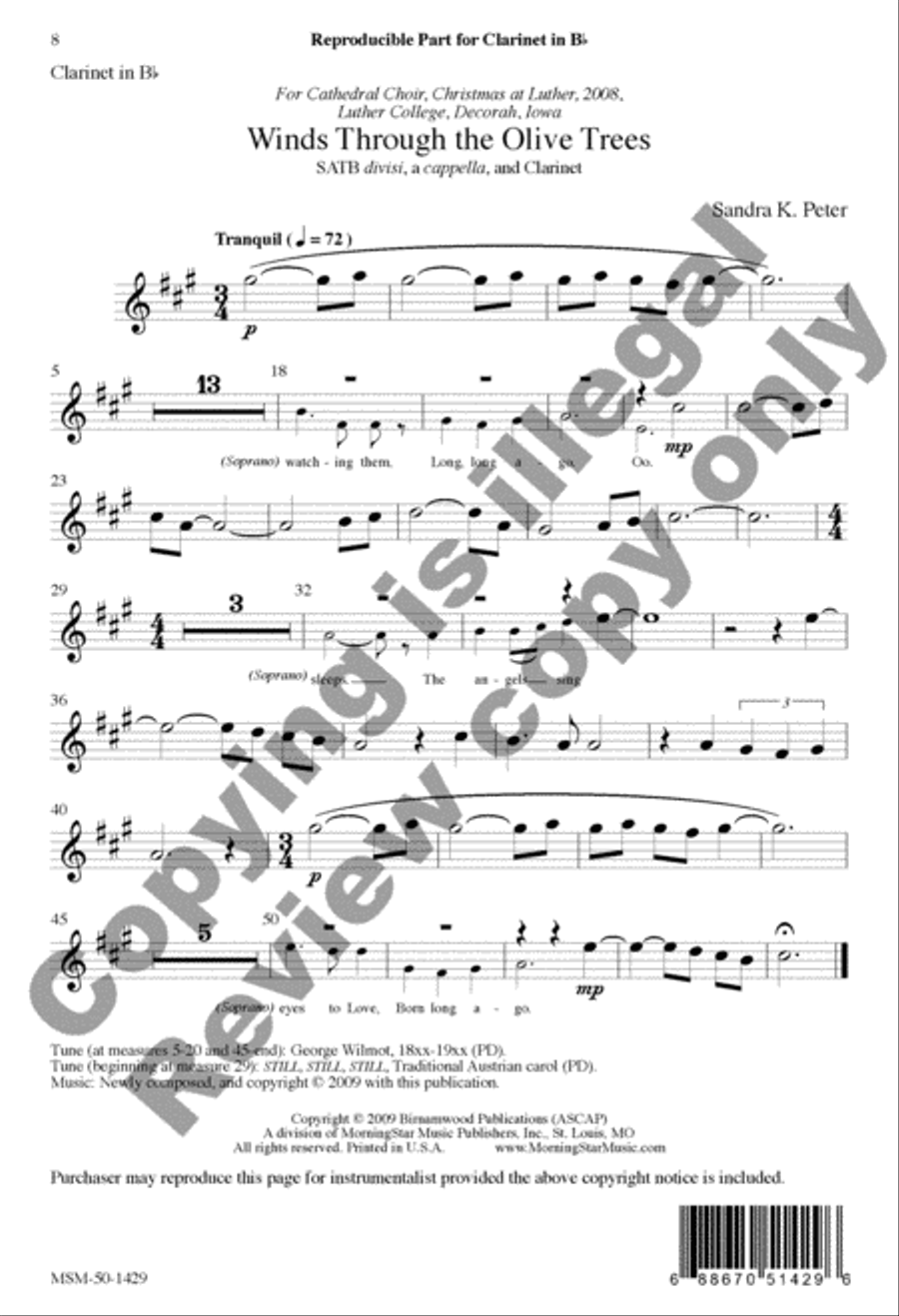 Winds Through the Olive Trees Divisi scores gallery preview page 15
