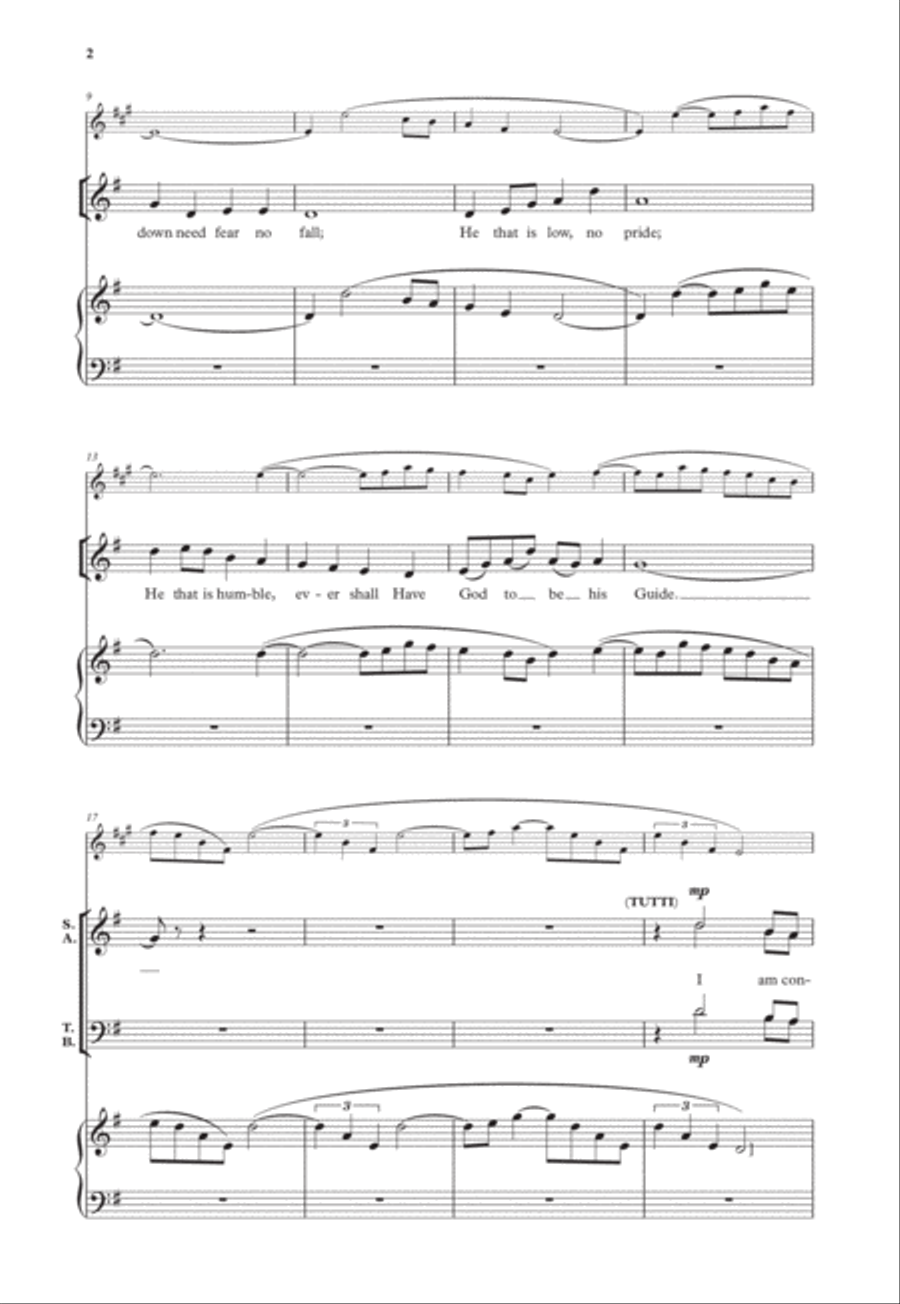 He that is down need fear no fall (The woodcutter's song) 4-Part scores gallery preview page 2