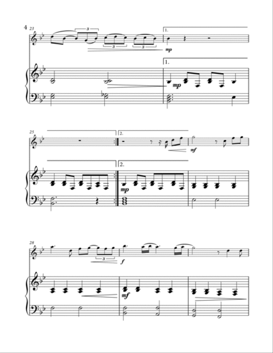 When I Was Your Man Flute Solo scores gallery preview page 4