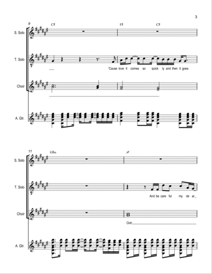 The One You Love Guitar Tablature scores gallery preview page 3