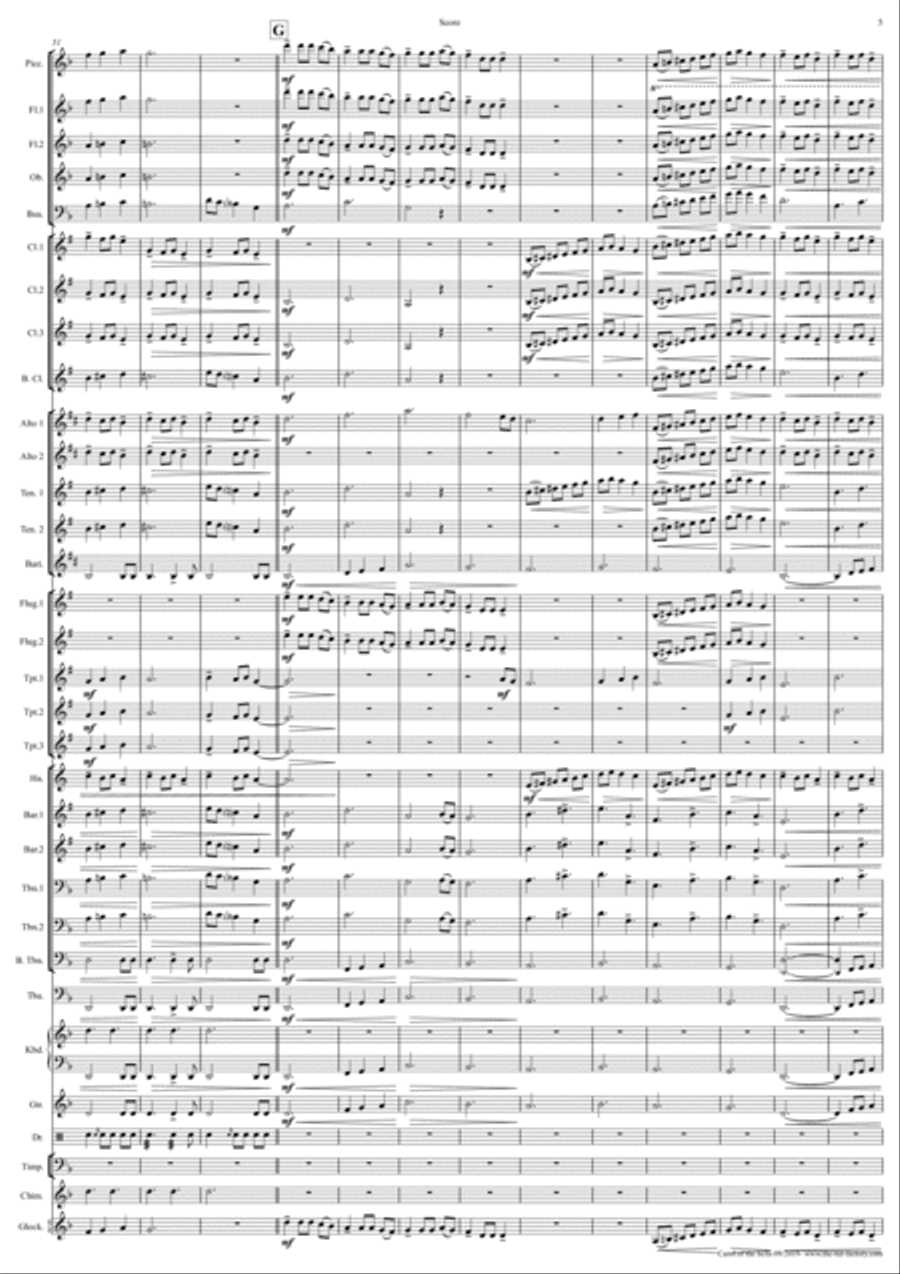 Carol of the Bells - Pentatonix style - Concert Band Concert Band scores gallery preview page 5