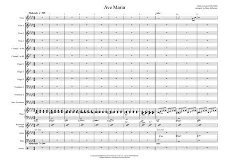 Ave Maria (Caccini) for Soprano Voice and Big Band Key of F minor