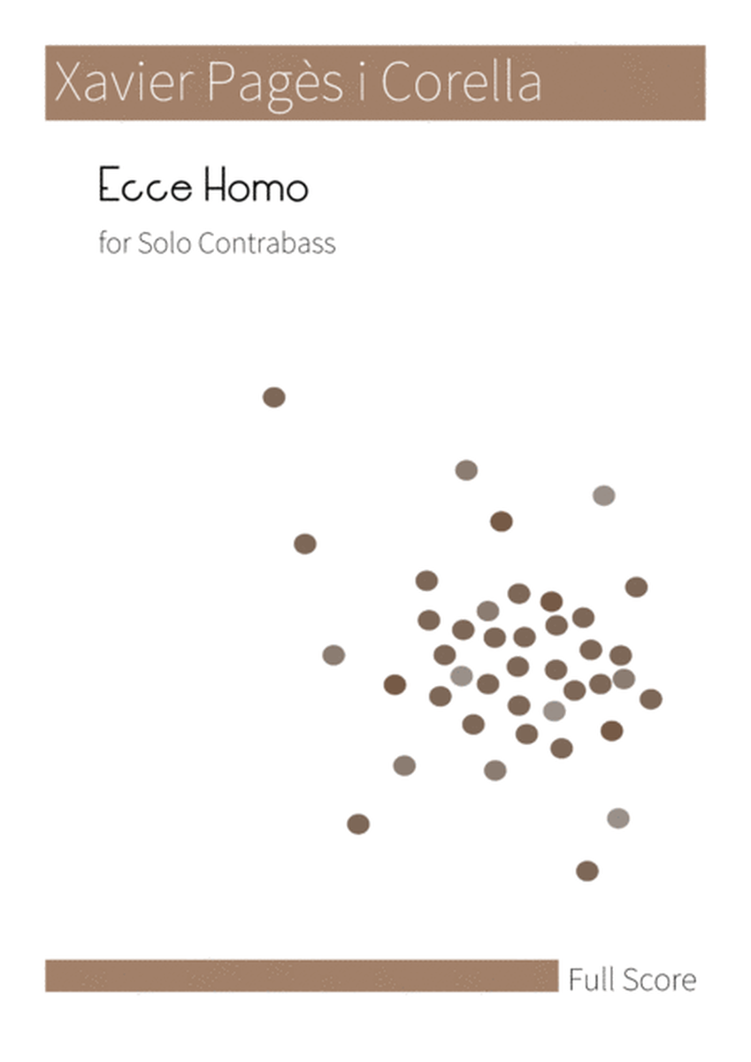 Pagès-Corella: Ecce Homo for Solo Contrabass (Full Score) image number null