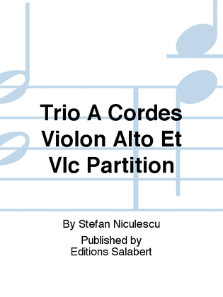 Trio A Cordes Violon Alto Et Vlc Partition