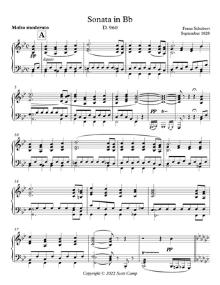 Book cover for Sonata in Bb, D.960 I Molto moderato