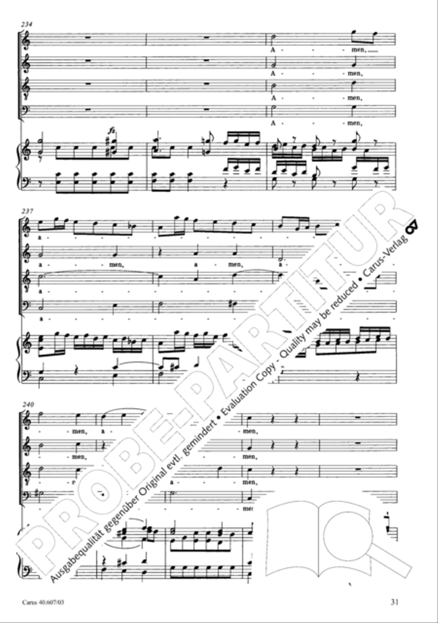 Mass in time of war (Missa in tempore belli) 4-Part scores gallery preview page 38