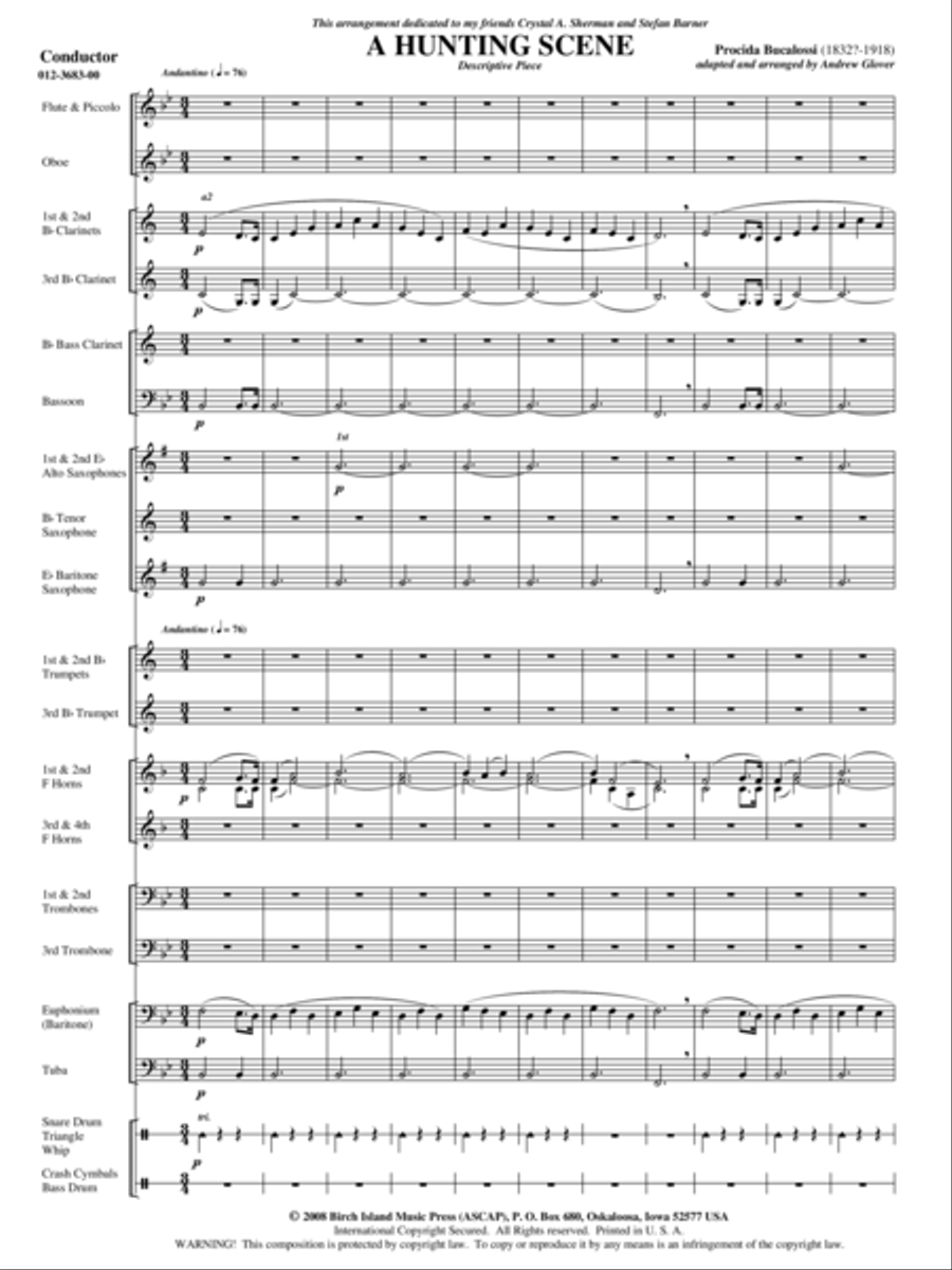 A Hunting Scene A Hunting Scene Concert Band scores gallery preview page 2