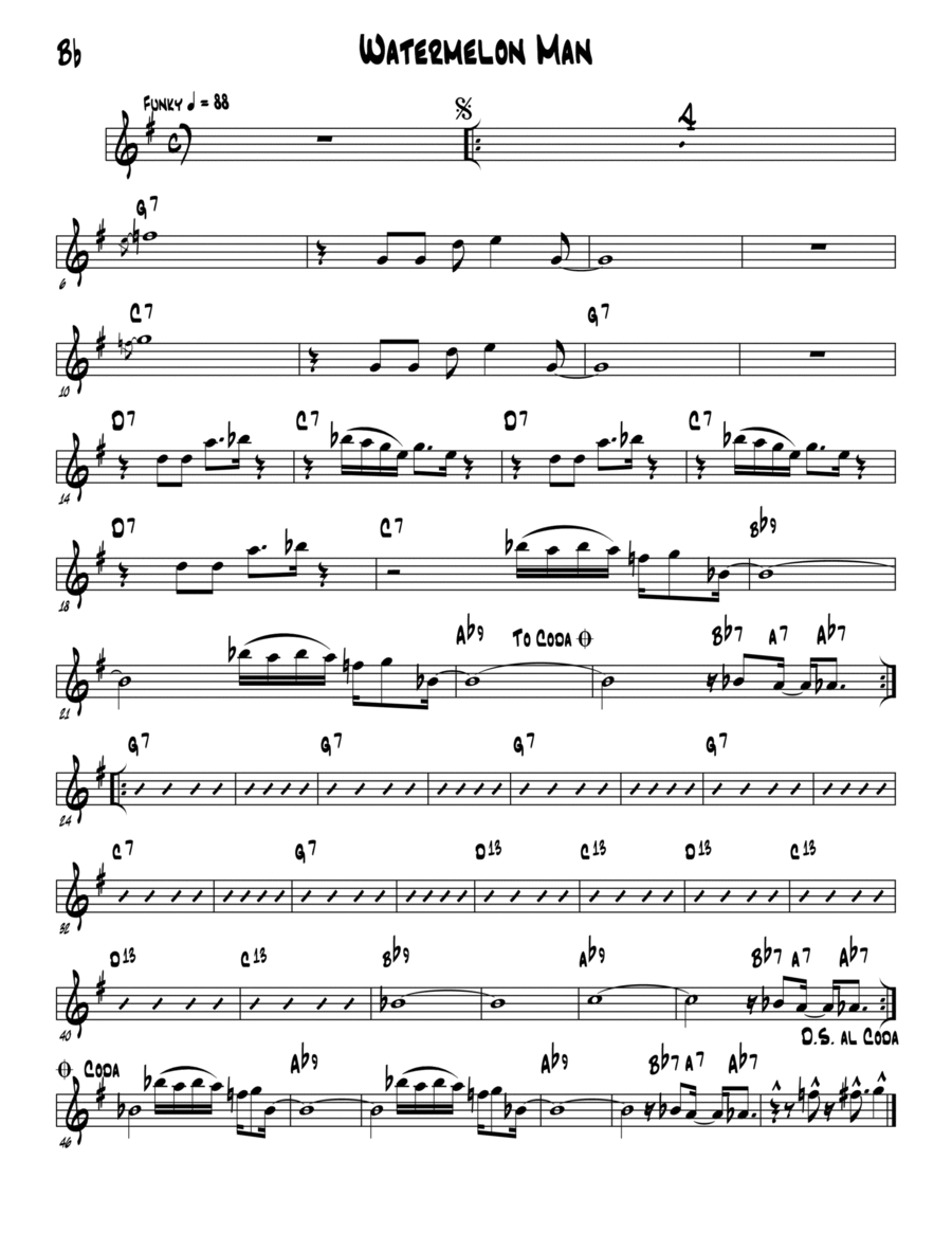 Watermelon Man Jazz Ensemble scores gallery preview page 1