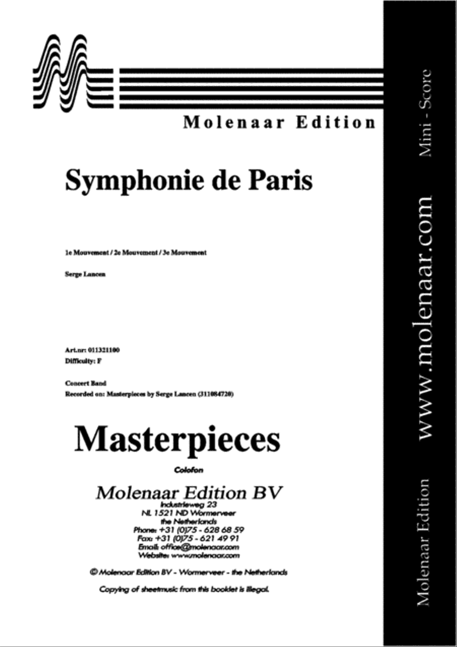 Symphonie de Paris Concert Band scores gallery preview page 2