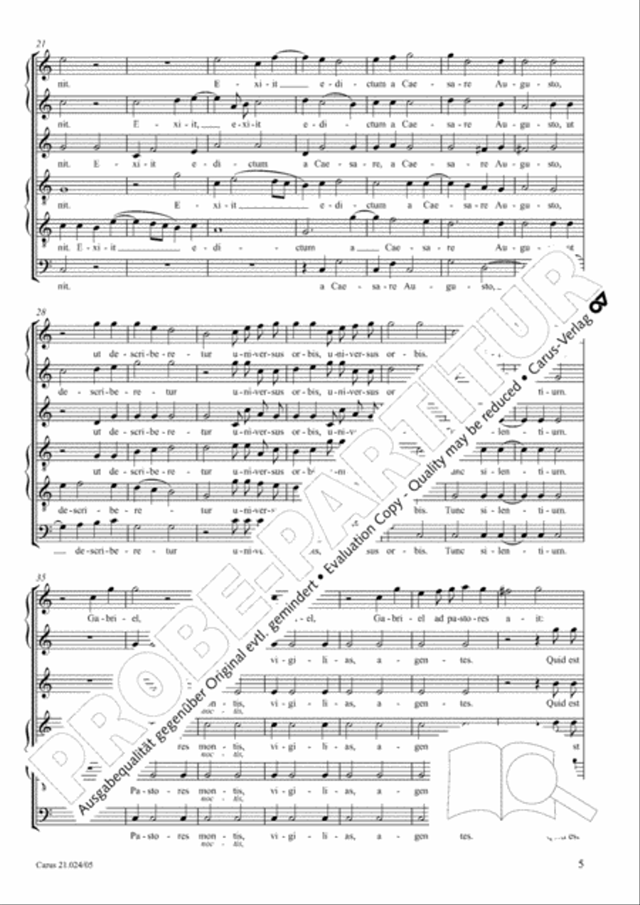 Four Christmas motets (Vier Motetten fur die Weihnachtszeit) Choir scores gallery preview page 6