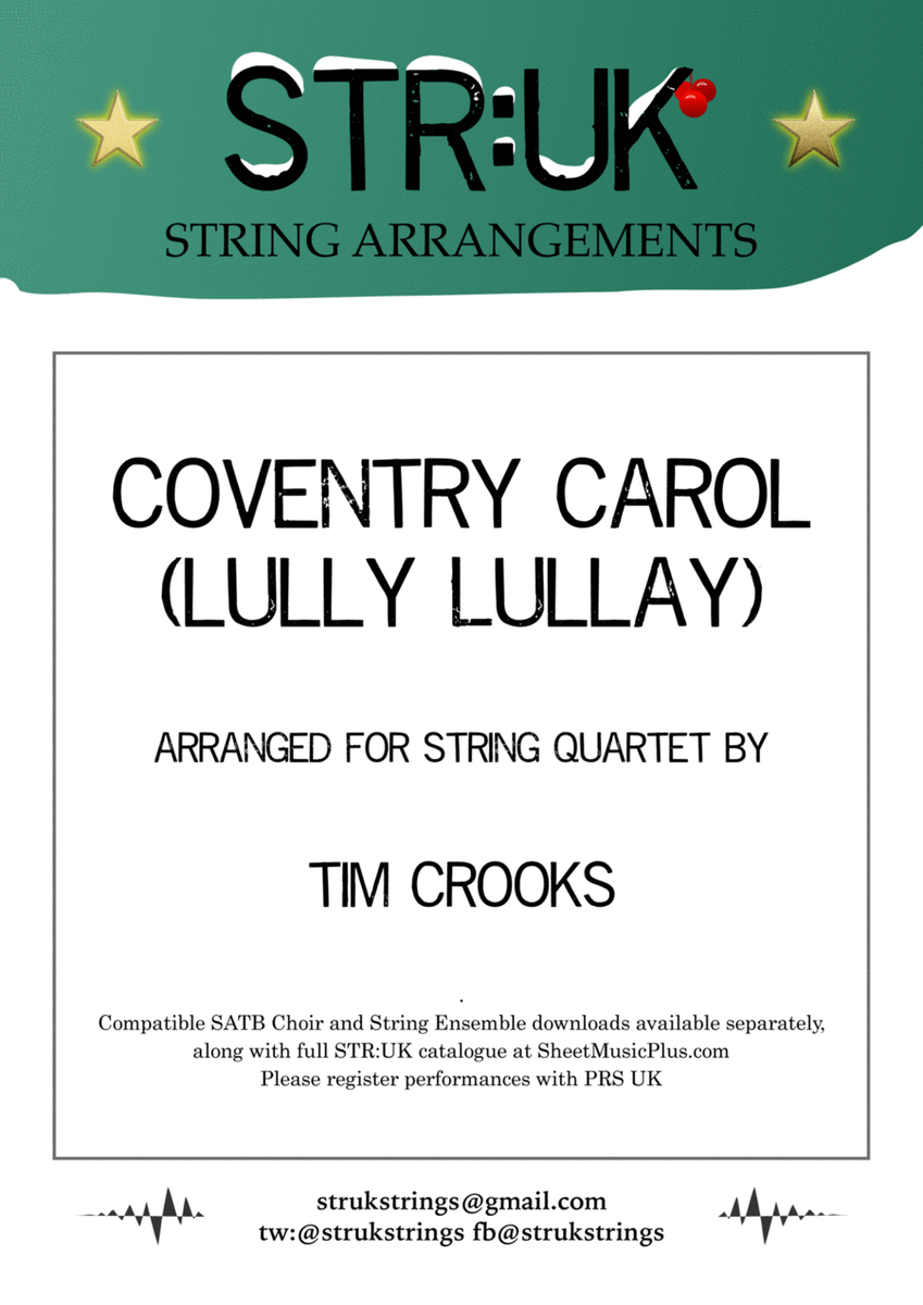 Coventry Carol (Lully Lullay) - STR:UK String Quartet version image number null