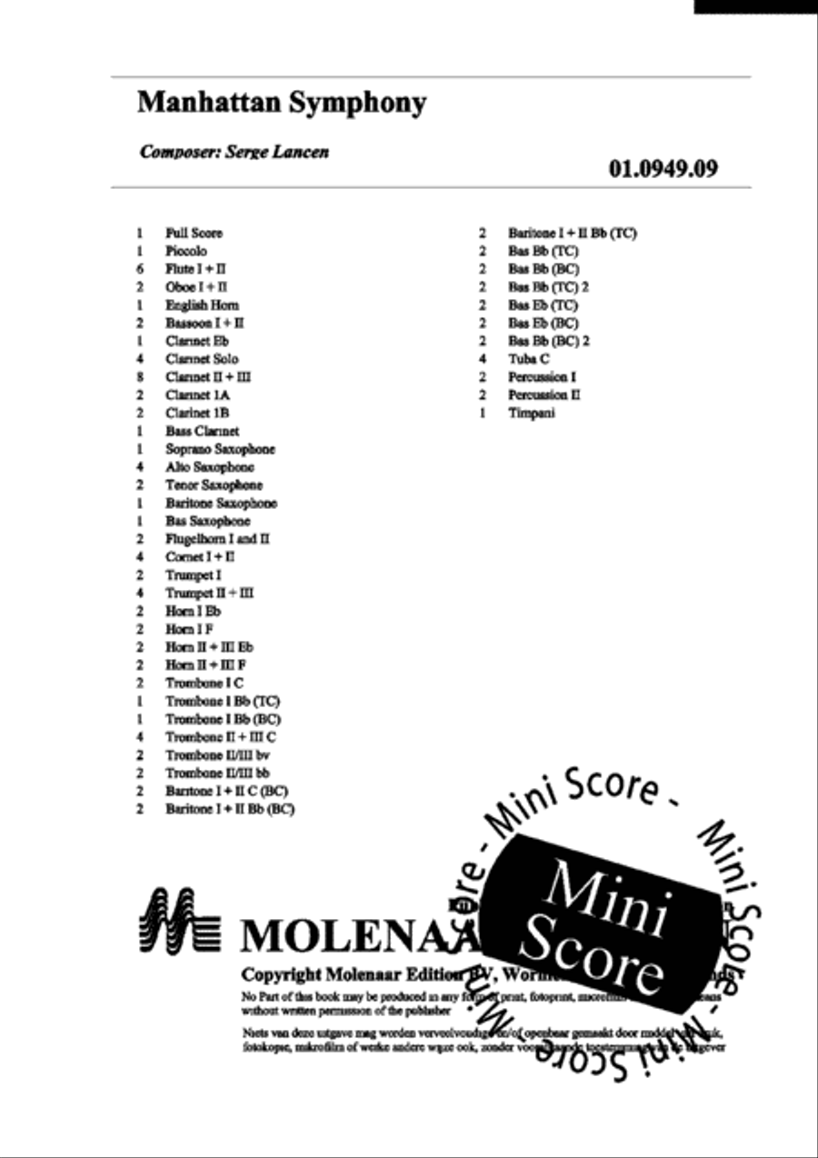 Manhattan Symphony Concert Band scores gallery preview page 4