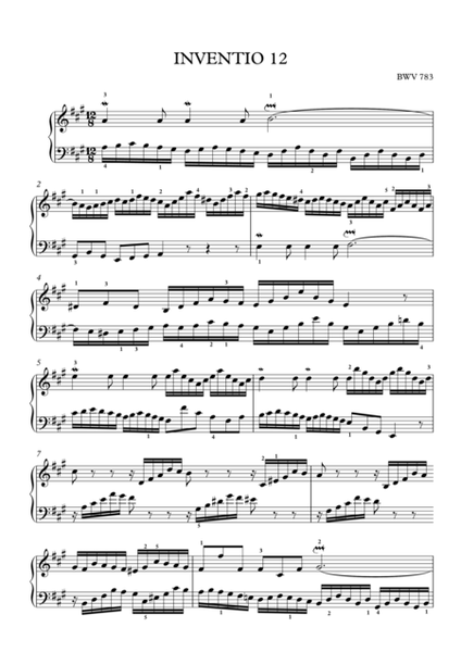 Inventio in A Major BWV 783
