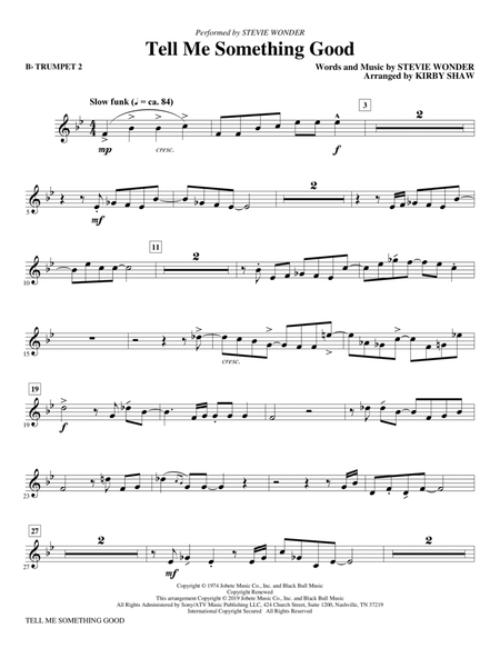 Tell Me Something Good (arr. Kirby Shaw) - Bb Trumpet 2