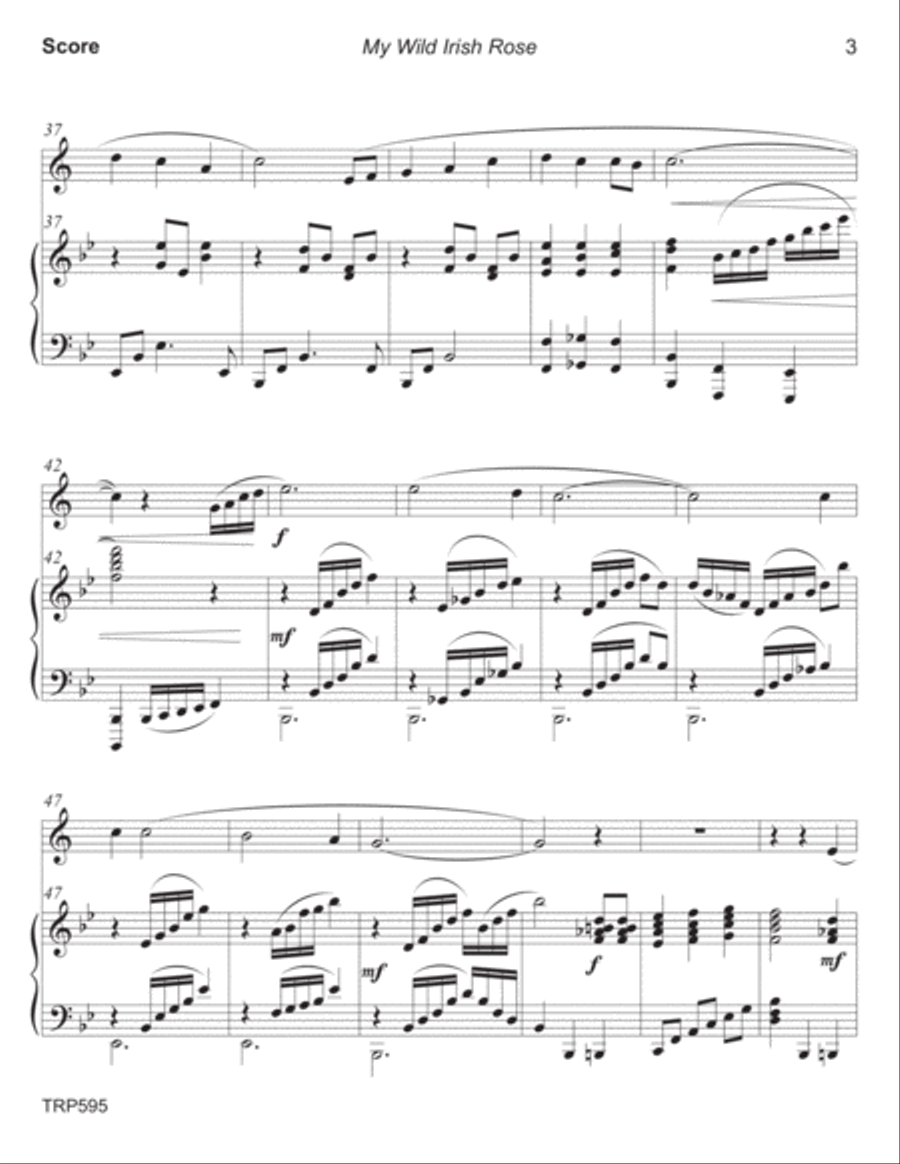 MY WILD IRISH ROSE - TRUMPET SOLO with Piano Accompaniment Trumpet Solo scores gallery preview page 3