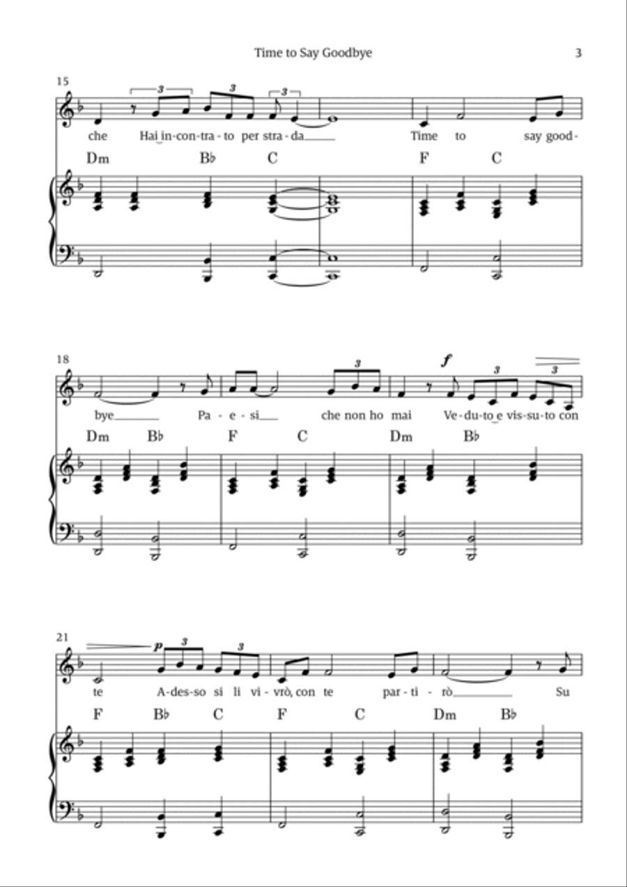 Time To Say Goodbye Voice scores gallery preview page 3