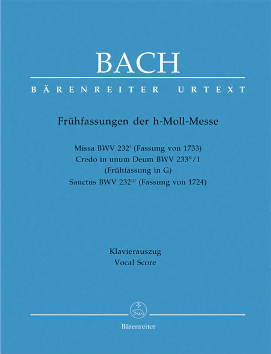 Fruhfassungen zur h-Moll Messe BWV 232 SSATB scores gallery preview page 1
