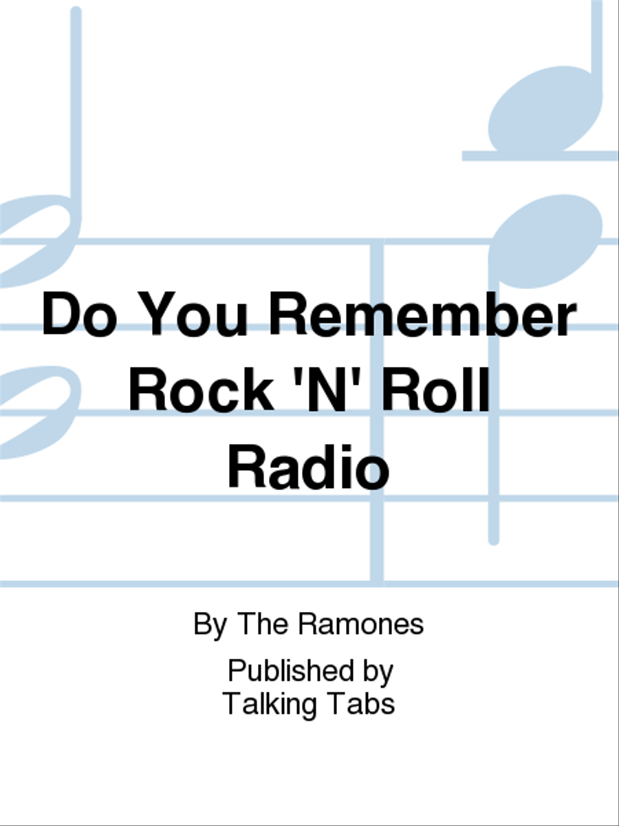 Do You Remember Rock 'N' Roll Radio Guitar scores gallery preview page 1