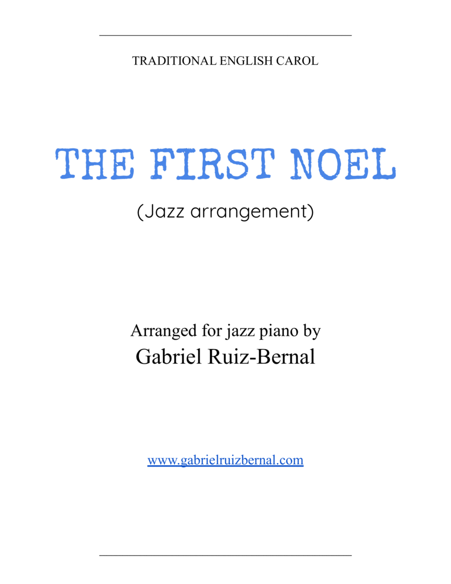 THE FIRST NOEL (jazz piano arrangement) Piano Solo scores gallery preview page 1
