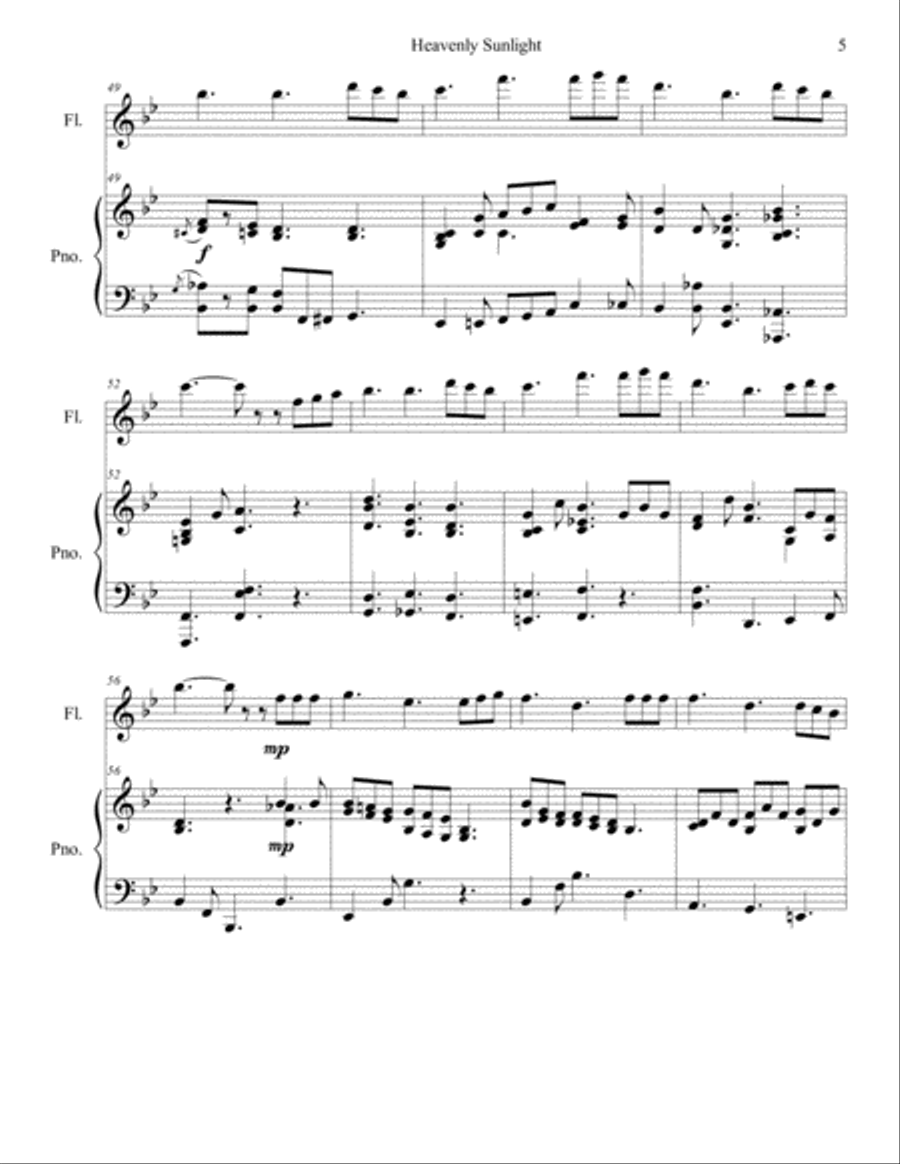 Heavenly Sunlight Heavenly Sunlight Flute Solo scores gallery preview page 5
