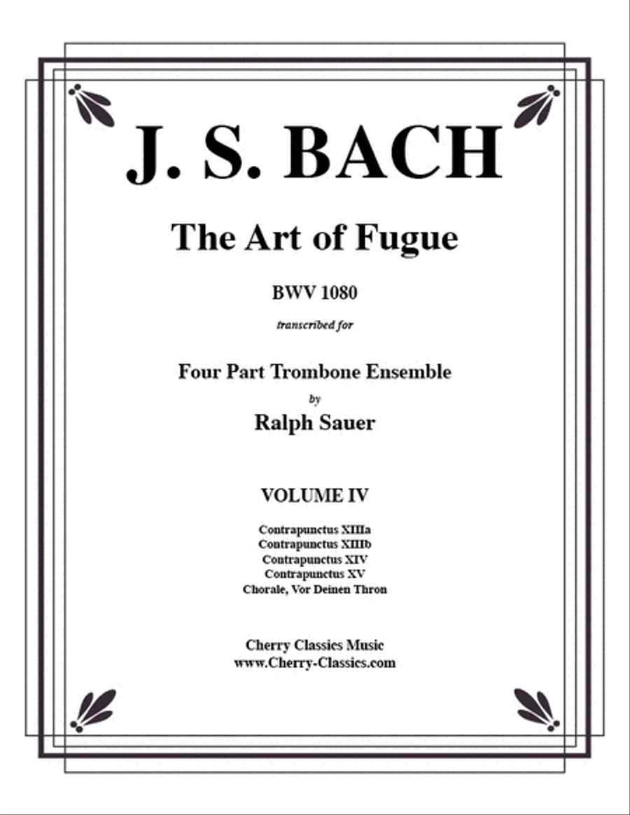 Art of Fugue, BWV 1080 Volume 4 4-Part scores gallery preview page 1